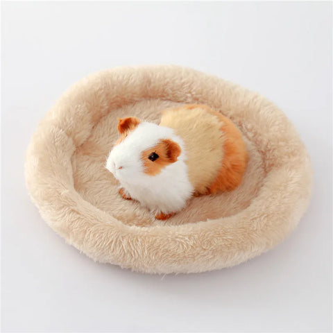 Pure Color Hamster Nest Pad Velvet Worm Pet Cushion Hedgehog Chinchilla Rabbit For Rodent Guinea Soft Comfortable Pet Supplies