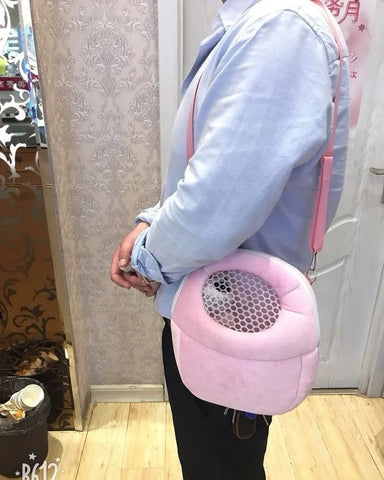 NEW Small Pet Carrier Rabbit Cage Hamster Chinchilla Travel Warm Bags Guinea Pig Carry Pouch Bag Breathable Pet Cage Rat Leash