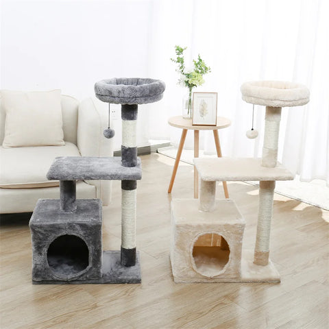 Domestic Delivery Animal Luxury Furniture  PAWZ Road Cat Tree Pet House Furniture Cat Toys  Scratching Post Wood Climbing Tree