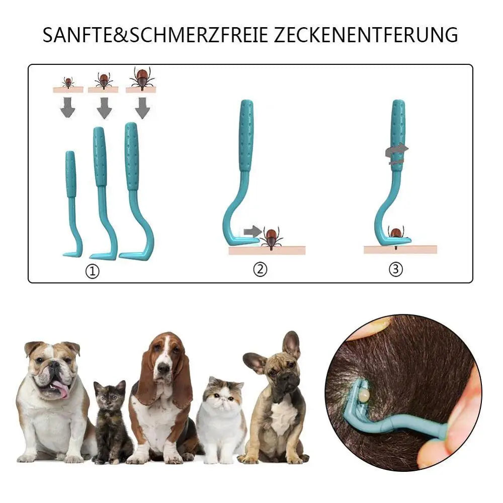 3PCS /Lot Pet Flea Remover Tool Scratching Hook Remover Pet Cat Dog Grooming Supplies Tick Picker Flea Removal Tool Pet Comb
