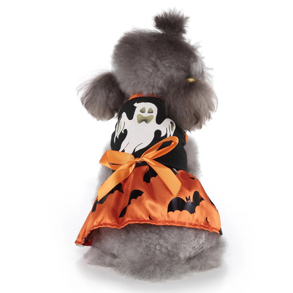 Funny Halloween Pet Cat Dresses for Small Dog Clothing Cosplay Cat Costume Christmas Dress Up Skirt Dog Dress Puppy Chihuahua