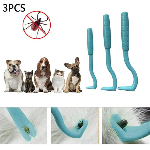 3PCS /Lot Pet Flea Remover Tool Scratching Hook Remover Pet Cat Dog Grooming Supplies Tick Picker Flea Removal Tool Pet Comb