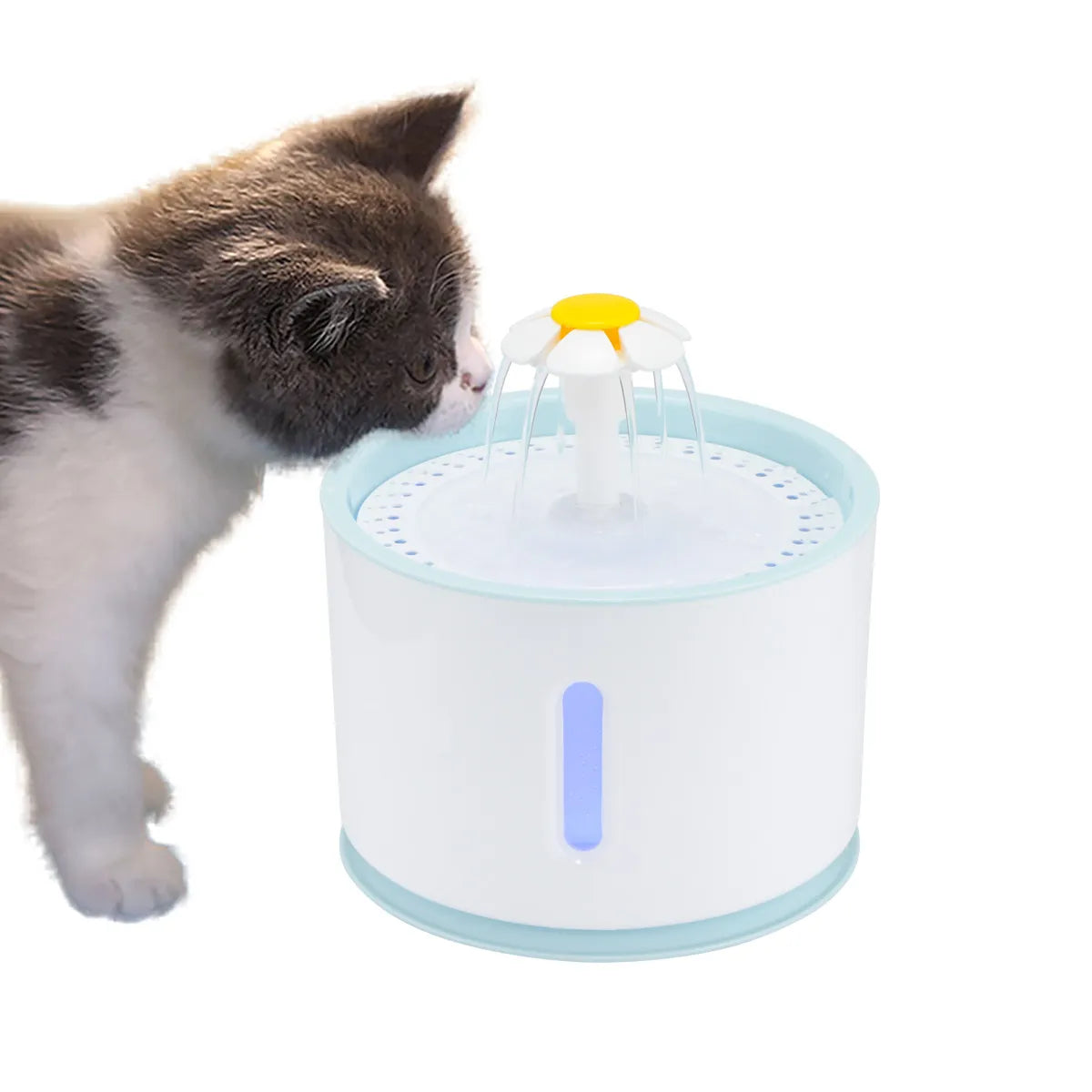 "2.4L Automatic Pet Cat Water Fountain with LED: Electric USB Dog Cat Pet Mute Drinker Feeder Bowl, Pet Drinking Fountain Dispenser"