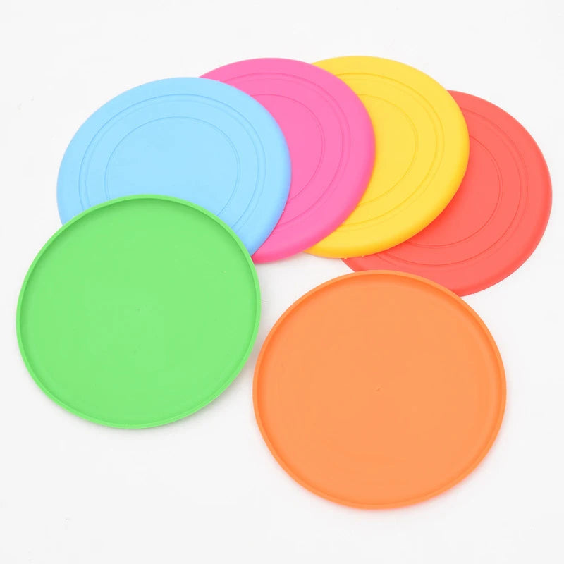 1pcs Funny Silicone Flying Saucer Dog Cat Toy Dog Game Flying Discs Resistant Chew Puppy Training Interactive Pet Supplies