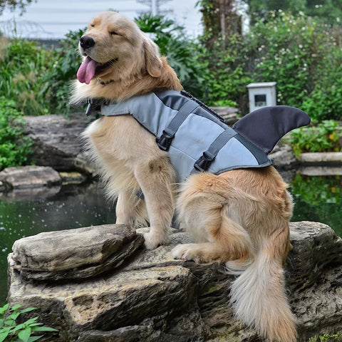 Pet Dog Life Jacket Vest Clothes Life Vest Collar Harness Dog Swimming Summer Swimwear Mermaid Shark Drop Shipping Lifejacket