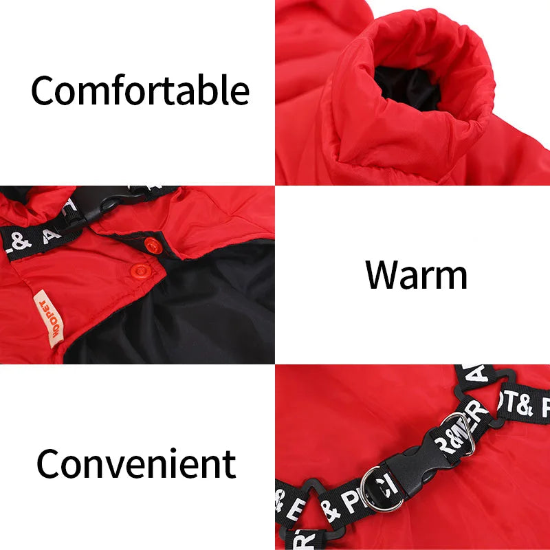 HOOPET Dog Clothes Winter Warm Pet Dog Jacket Coat Puppy Chihuahua Clothing Hoodies For Small Medium Dogs Puppy Outfit