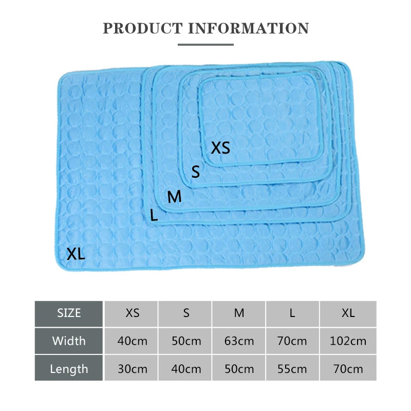 Dog Cooling Mat Extra Large Summer Pet Cold Bed for Small Big Dogs Cat Durable Blanket Sofa Cat Ice Pad Blanket Pet Accessories