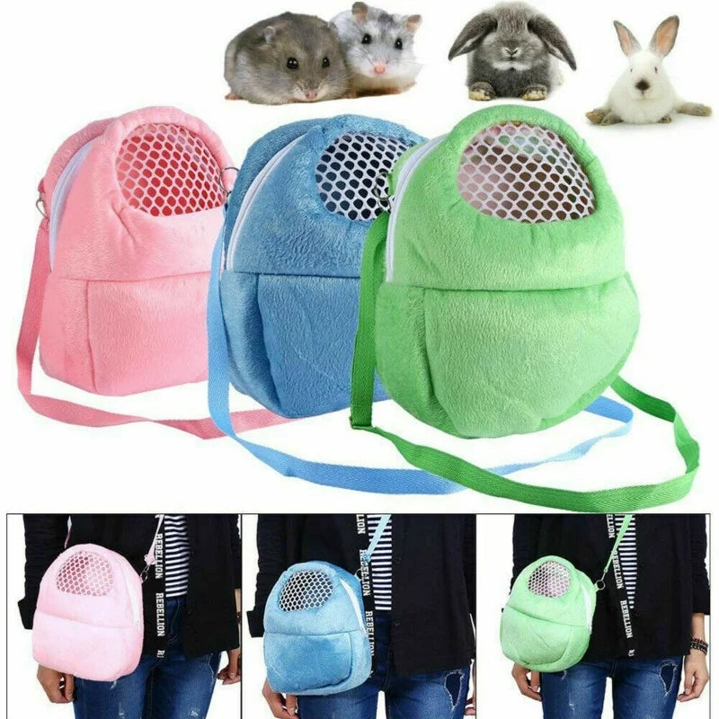 NEW Small Pet Carrier Rabbit Cage Hamster Chinchilla Travel Warm Bags Guinea Pig Carry Pouch Bag Breathable Pet Cage Rat Leash