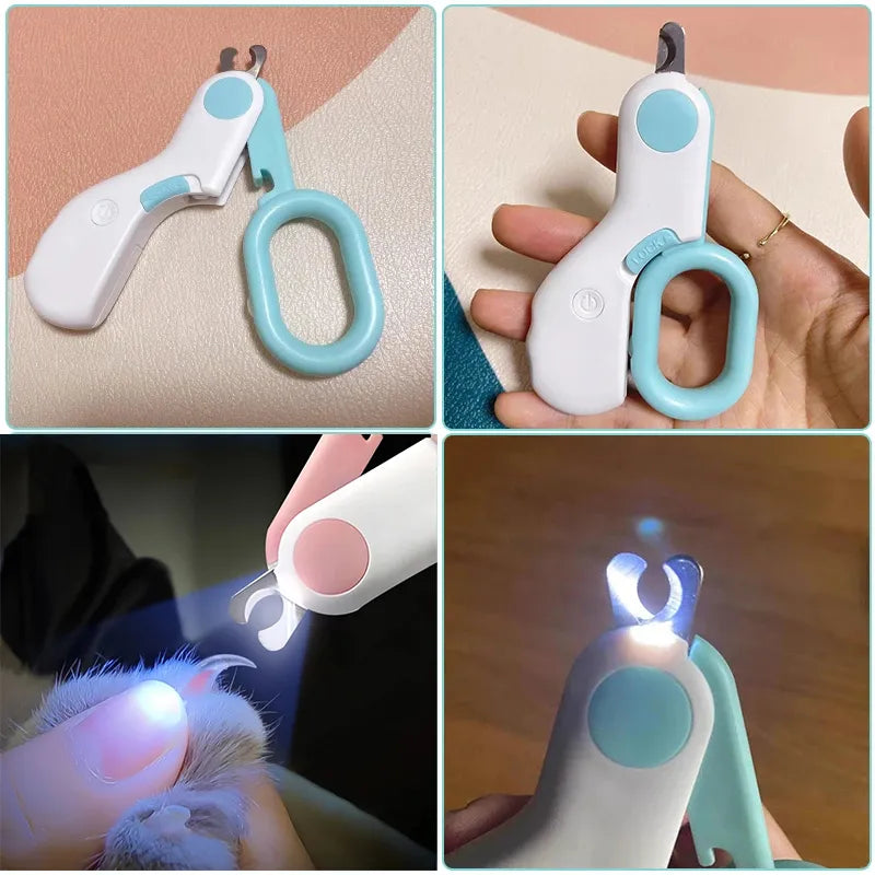Professional Pet Nail Clipper LED Light Pet Nail Clipper Claw Grooming Scissors for Small Dogs Cats Scissors Dog Accessories