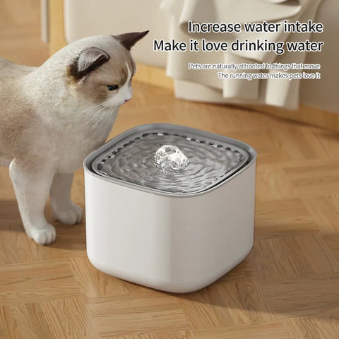 "3L Cat Water Fountain: Auto Recirculate Filter, Large Capacity Filtration, USB Electric Mute Cats Water Dispenser"