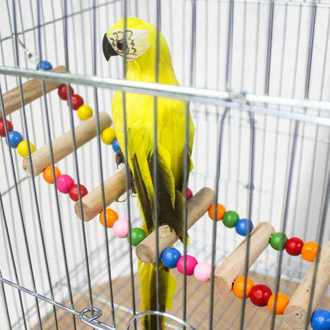 Parrot Pet Bird Wood Ladder Climb Cableway Hamster Toys Rope Parrot Bites Harness Cage Parakeet Budgie Home