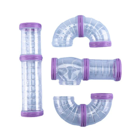 Hamster Tunnel Toy Maze DIY Remodeled Cage External Tubes Set Sports U Pipe Guinea Pig Accessories Pipeline Chinchillas Supplies