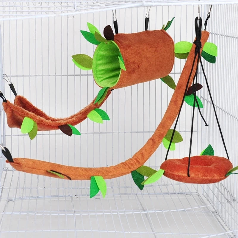 Plush Hammock Hamster Hammock for Rats Rodent Warm Cute Small Animal Assessories Guinea Pig Ferret Squirrel Nests Pets Supplies