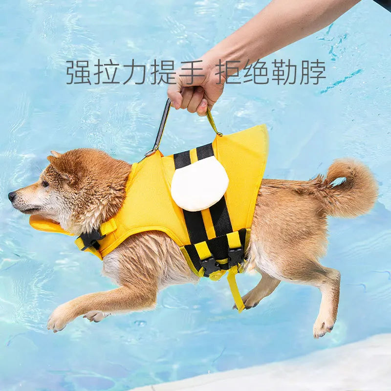 Cute Dog Life Jacket Sport Safety Rescue Vest Dog Clothes In Pool Adjustable Vests Puppy Float Swimming Suit for All Pet Dogs
