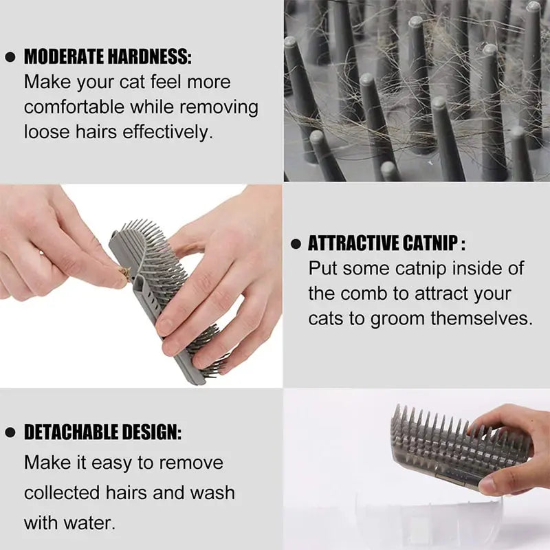 Massage Pet Brush Corner Scrape Hair Removal Beauty Clean Corner Brush Removable