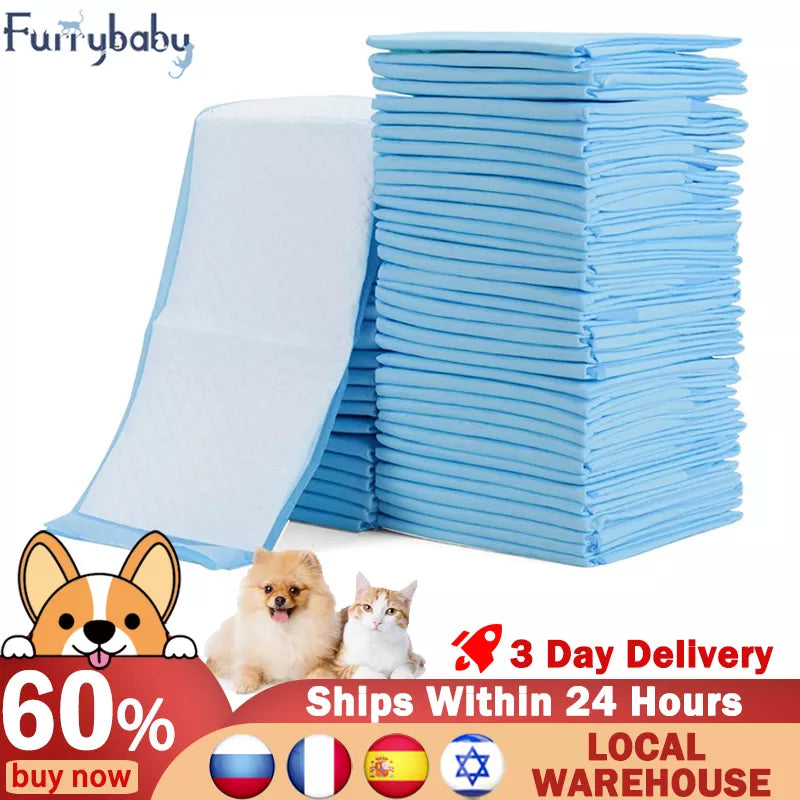 Super Absorbent Pet Diaper Dog Training Pee Pads Disposable Healthy Nappy Mat For Cats Dog Diapers Quick-dry Surface Mat