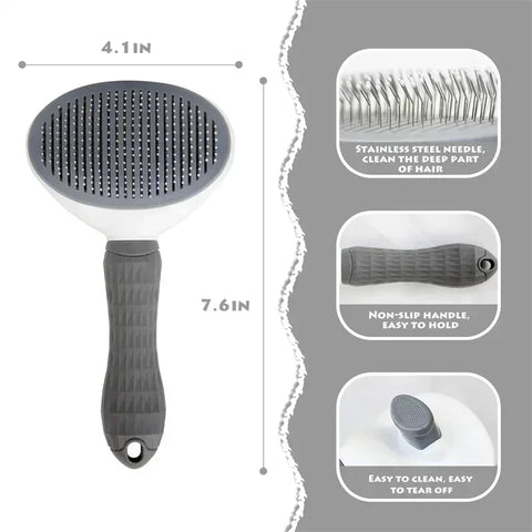 Hair Remover Brush Dog and Cat Non-slip Beauty Brush Dog Grooming Equipment Pets Stainless Steel For Dogs Pet Hair Removal Comb