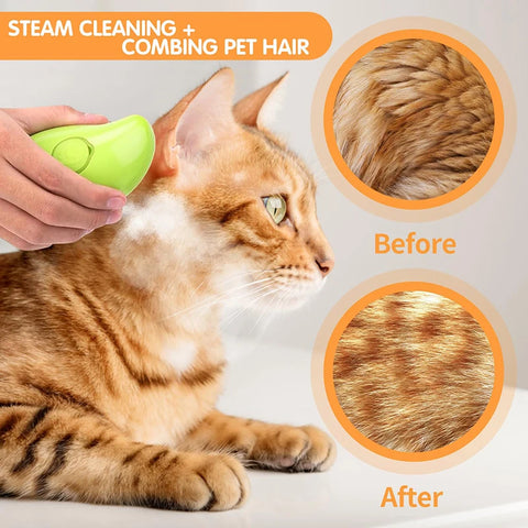 Cat&Dog Grooming Comb Usb Charging Electric Steamy Spray Comb Soft Anti-Flying Massage Comb Pet Bath Brush Grooming Supplies