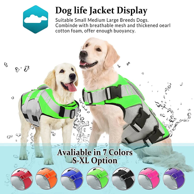Summer Safety Pet Dog Life Vest for Small Large Dogs Swimsuit Pet Harness Life Jacket Clothing Bulldog Labrador Swimwear