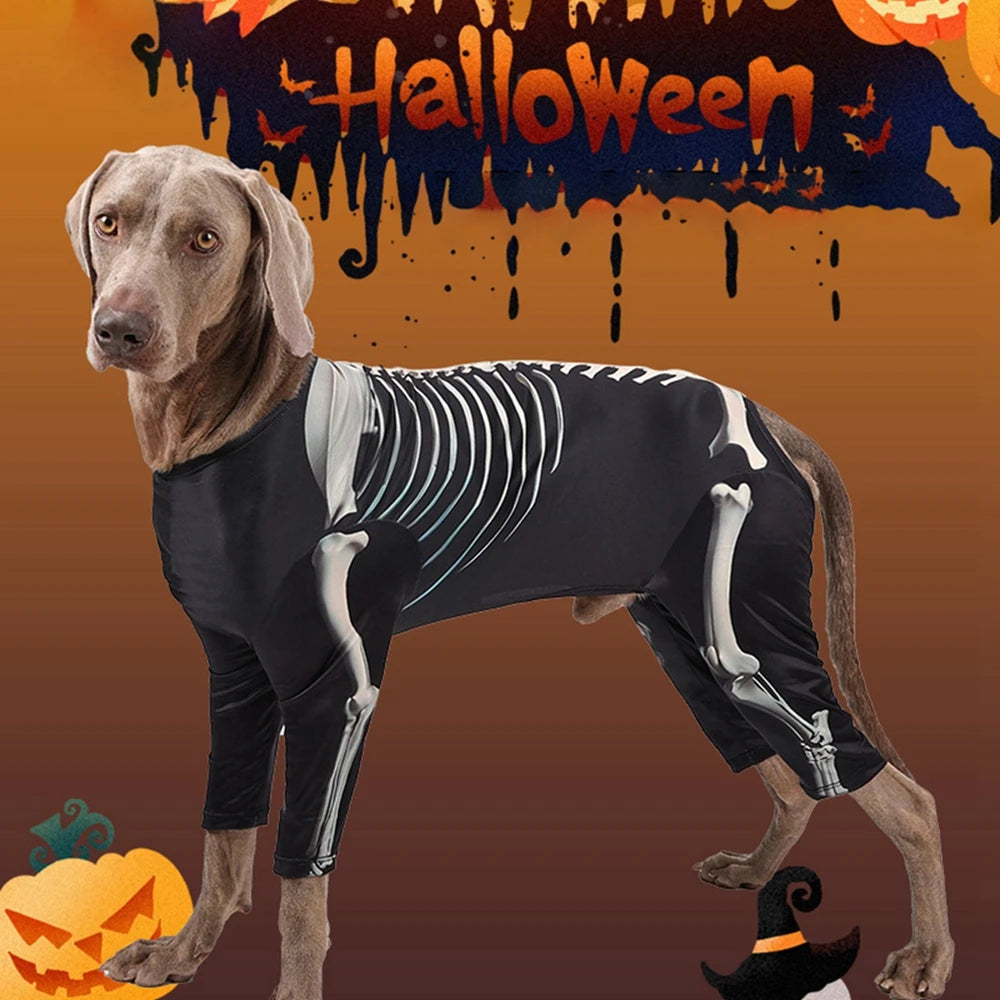 Halloween Dog Clothes Funny Big Dog Skeleton Costumes Halloween Pet Cat Cosplay Costumes Puppy Jacket Clothes Pet Party Clothing