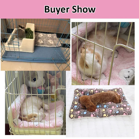 Pet Mat Warm Hamster Flannel Thickened Nests Cushion Non-slip Liners Rabbit Cage Small Animal Guinea Pig House Hamster Supplies