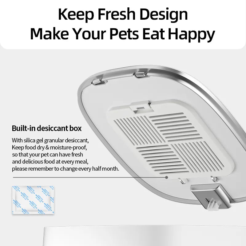 ROJECO Automatic Cat Feeder Pet Smart WiFi Cat Food Kibble Dispenser Remote Control Auto Feeder For Cat Dog Dry Food Accessories