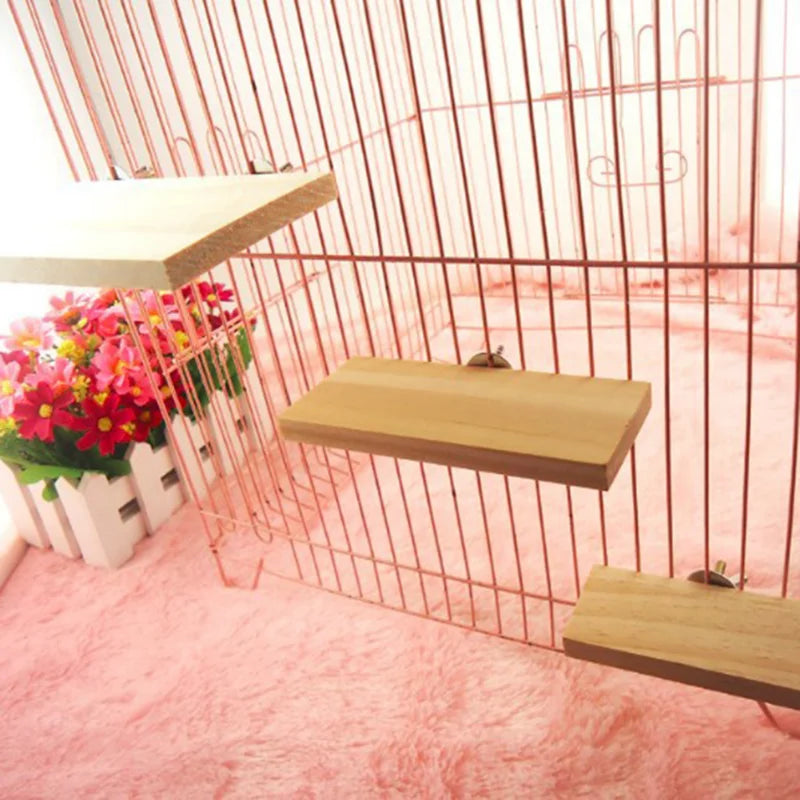 Pet Wood Stand Platform Hamster Guinea Pig Toys Paw Grinding Gerbils Springboard Pet Jumping Board Home Supplies