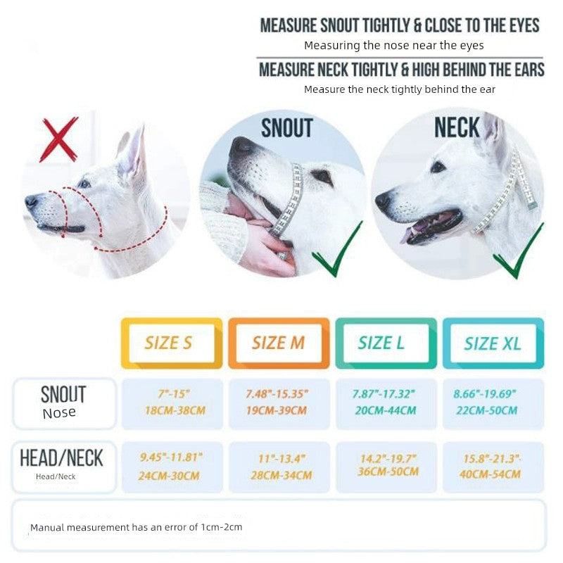 Labrador Anti-Bite Dog Barking Prevention Anti-Garbage Training Muzzle Medium Large Dog Explosion-Proof Pet Hound Mask