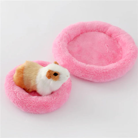 Hamster Bed Pad Pet Nest Plush Soft Warm Cotton Nest Pad Hamster Hedgehog Chinchilla Rabbit Small Pet Sleeping Mat Pet Supplies