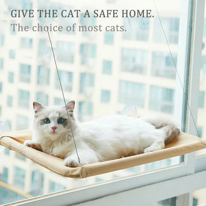 Hanging Cat Bed Pet Cat Hammock Aerial Cats Bed House Kitten Climbing Frame Sunny Window Seat Nest Bearing 20kg Pet Accessories