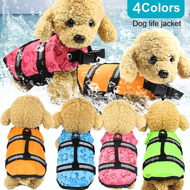 Puppy Rescue Swimming Wear Safety Clothes Vest Swimming Suit XS-XL Outdoor Pet Dog Float Doggy Life Jacket Vests