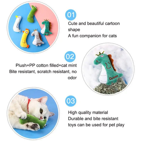 Plush Cat Toy Catnip Cute Funny Chew Cats Plaything Interactive Kitten Mini Teeth Grinding Thumb Chewing Toy Pet Cat Accessories