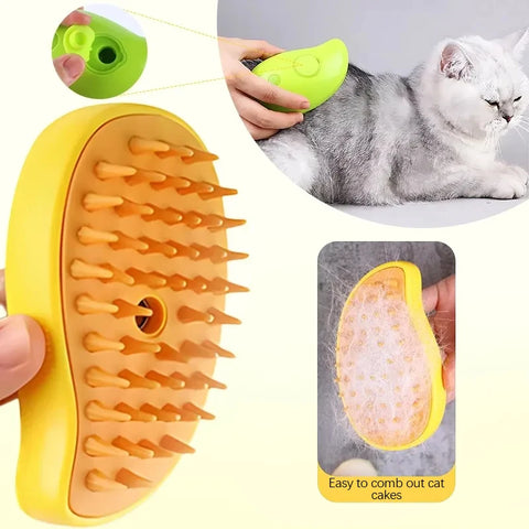 Say Goodbye to Shedding! Innovative Cat Steam Brush & Dog Groomer in One
