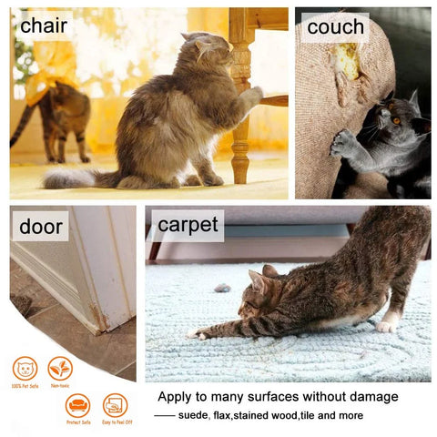 Furniture Protectors for Cats Scraper Cat Scratching Post Durable Sticker Training Tape Anti Pet Scratch Paw Pads for Couch Sofa