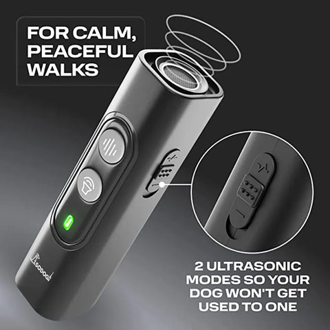 ABQP Ultrasonic Pet Dog Repeller Anti Barking Stop Bark Training Device High Power Dog Training Repellents With USB Rechargeable