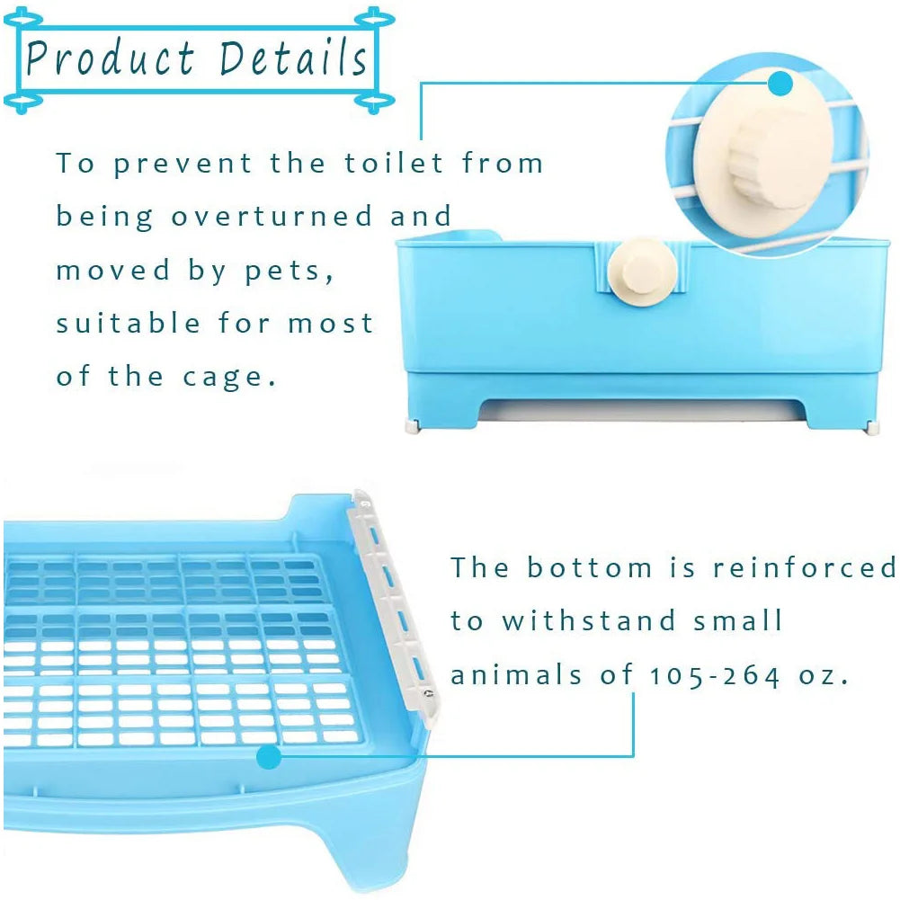 Large Rabbit Toilet Box Trainer Potty Corner Tray Litter with Drawer Pet Pan For Adult Hamster Guinea Pig Ferret Galesaur Bunny