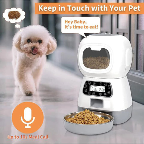 Smart Pet Feeder & Water Fountain: Auto Food & Fresh Water for Cats & Dogs (3.5L/2L) + App Control!