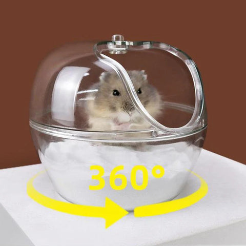 Hamster Bathroom Transparent Hamster Mouse Gerbille Pet Toilet Cage Box Bath Sand Room Toy House Small Pet Supply Accessories