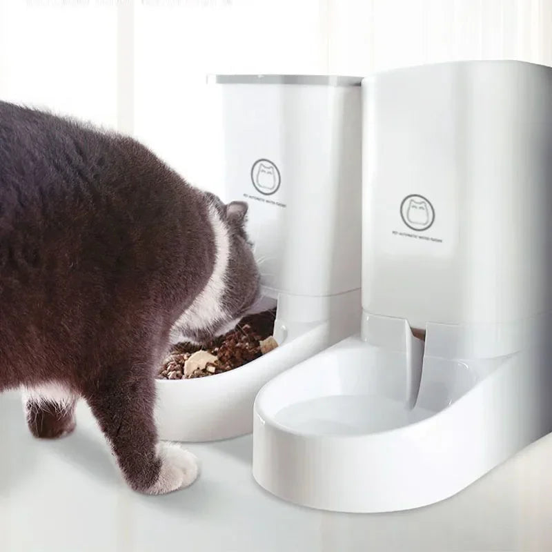 3.8L Large Capacity Pet Cat Automatic Food Water Dispenser Fountain Bottle Bowl Dog Cat Drinker Feeder Dog Drinking Pet Supplies