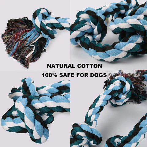 Dog Bite Rope Toys Pet Grind Tooth Toys Cotton Rope Material Harmless Dogs Tooth Cleaning Toys Pet Dog Rope Toys